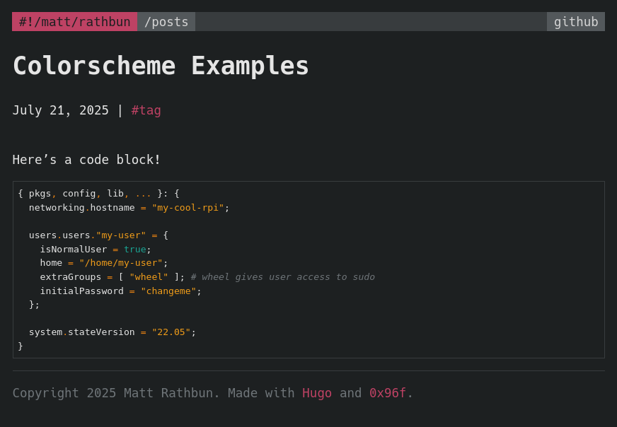 helios with magenta accent color